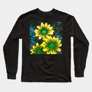 Yellow Gazania Flowers Long Sleeve T-Shirt